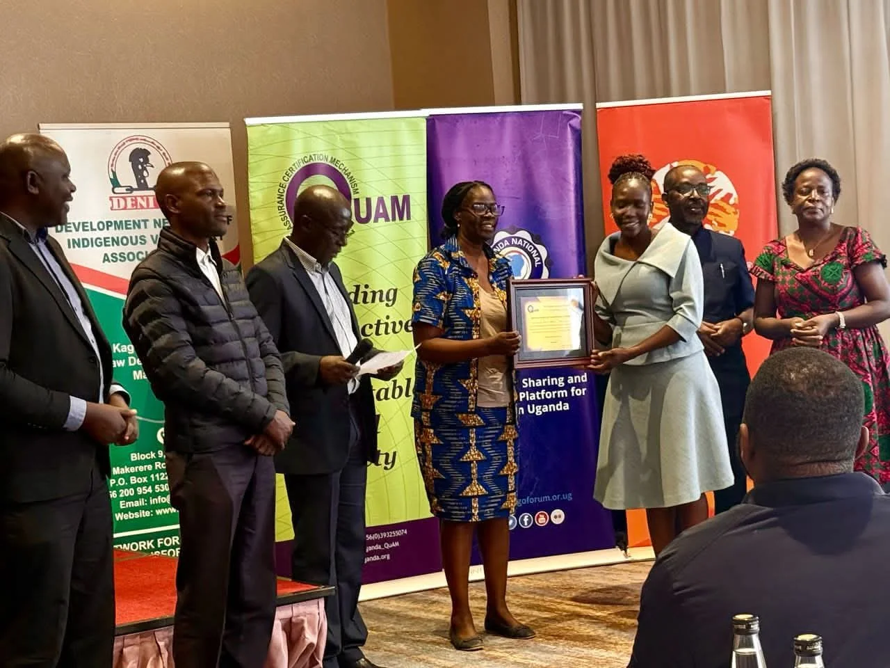 Certificate presentation at a capacity strengthening event